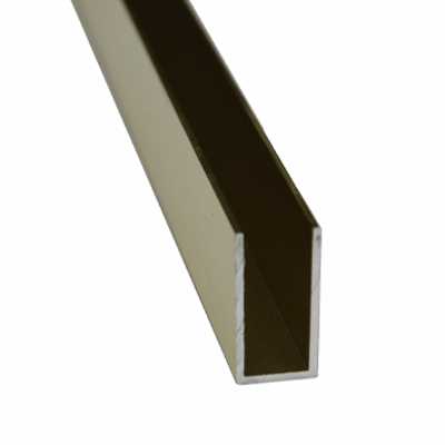 Photo of Channel 15mm x 30mm in Brushed Gold meaasuring 2120mm A Shower Screen Wall Bracket or Channel