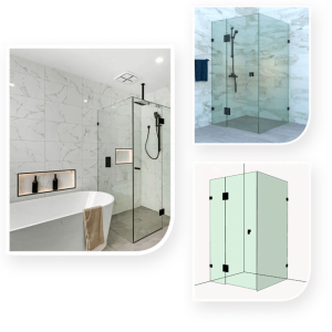A photo of ADVANTAGE 2100 FRAMELESS SHOWER SCREEN Installed on Home Bathrooms