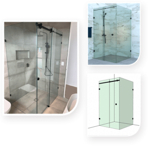 Eden 2100 Sliding Frameless Shower Screen Packages