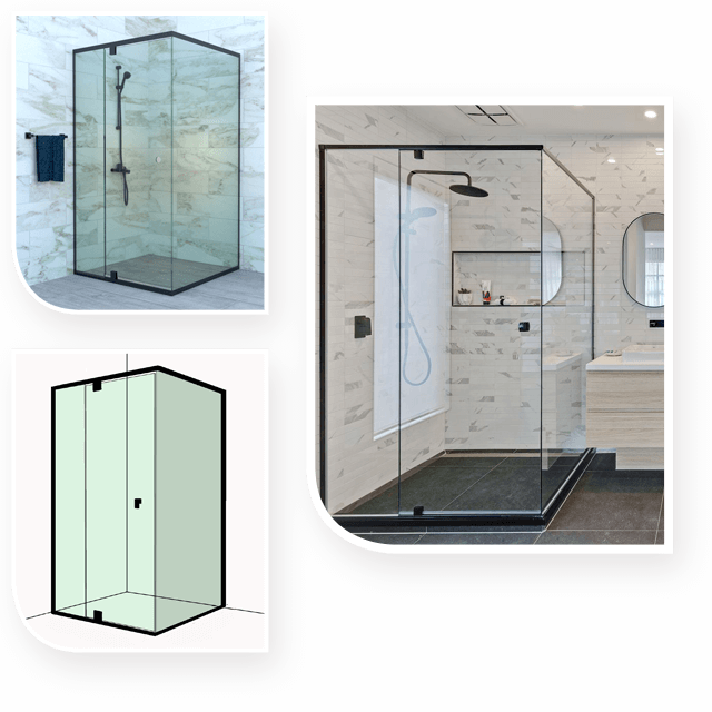 Grange 2100 semi frameless showerscreens