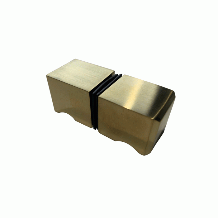 Knob Button Square Pull 25 mm - Brushed Gold