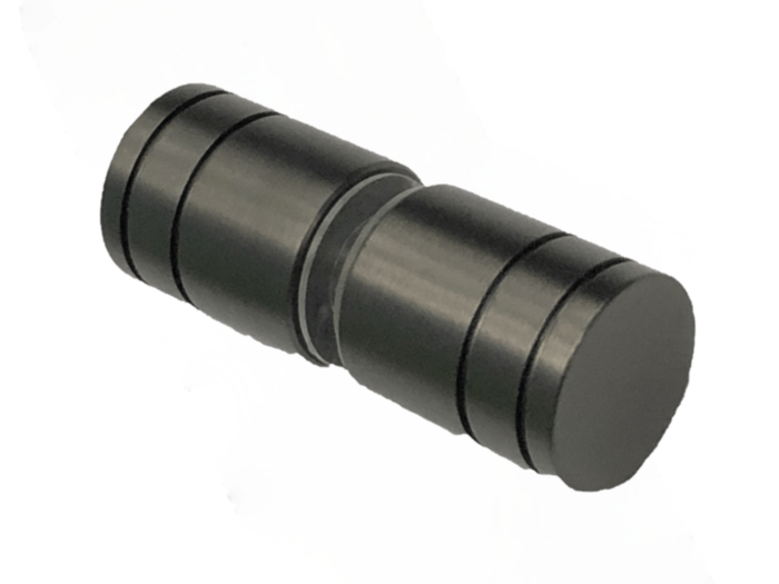 Knob Button Round Pull 25 mm - Gun Metal