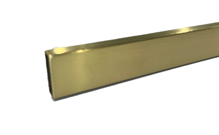 Top Rail Track Blank No Holes 2500mm Brushed Gold