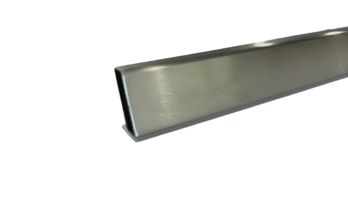 Top Rail Track Blank No Holes 2500mm Brushed Nickel