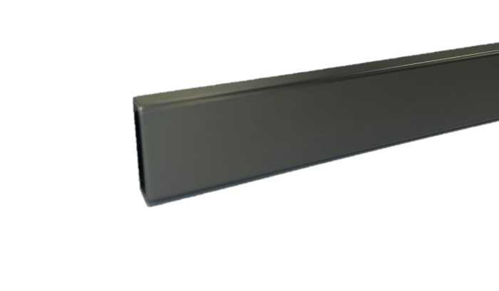 Top Rail Track Blank No Holes 2500mm Gun Metal