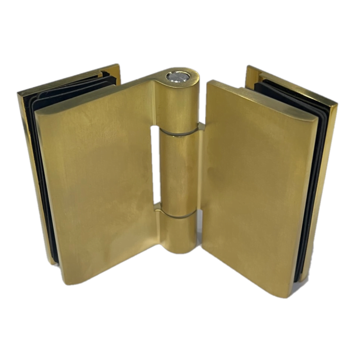 Glass-to-Glass Bifold Hinge Brushed Gold